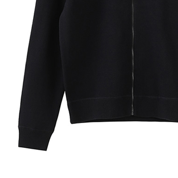 Sizing HUGO BOSS FW23 黑色純色針織拉鍊長袖圓領毛衣. 50495388-001