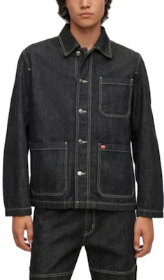 雨果博斯 2023秋冬 黑色单排扣牛仔夹克衬衫 50502183-001 Lookbook 雨果博斯 2023秋冬 黑色单排扣牛仔夹克衬衫 50502183-001