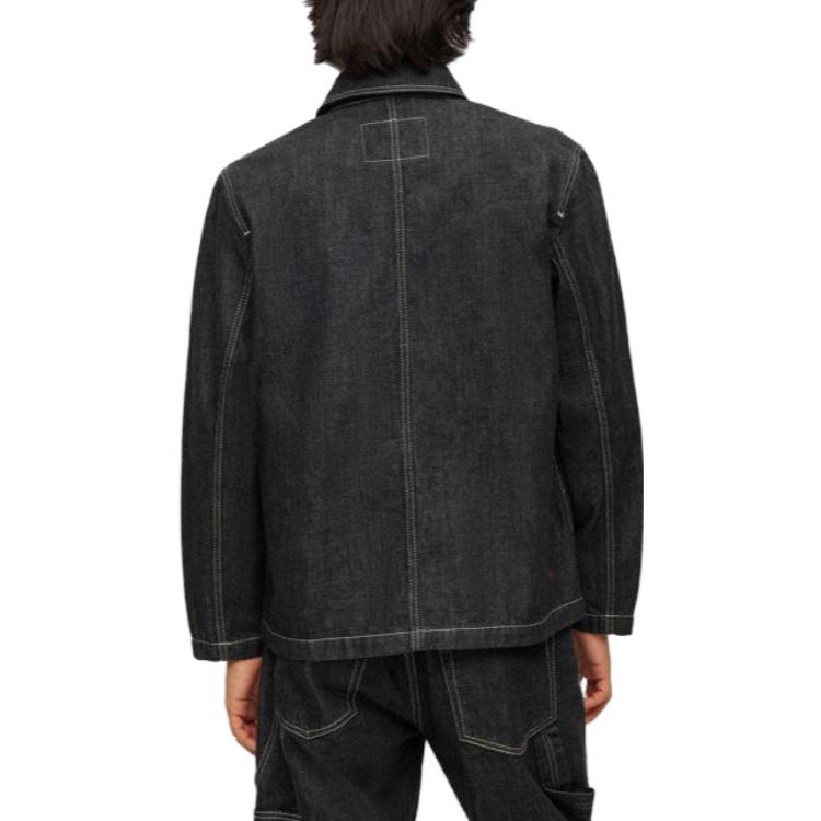 Shop 雨果博斯 2023秋冬 黑色单排扣牛仔夹克衬衫 50502183-001