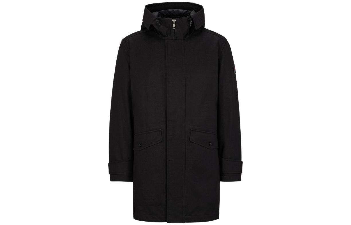 HUGO BOSS FW23  Black Solid Zip Hoodie Jacket. 50504510-001