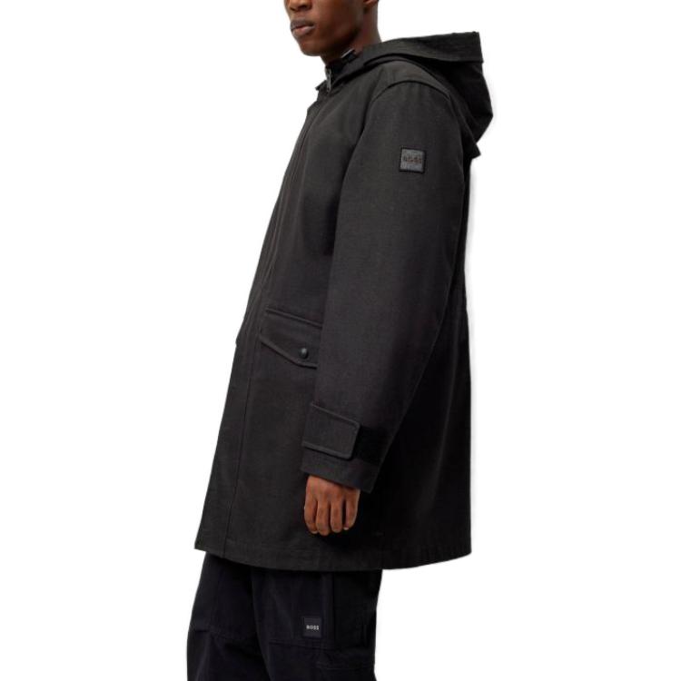 HUGO BOSS FW23  Black Solid Zip Hoodie Jacket. 50504510-001 圖 6