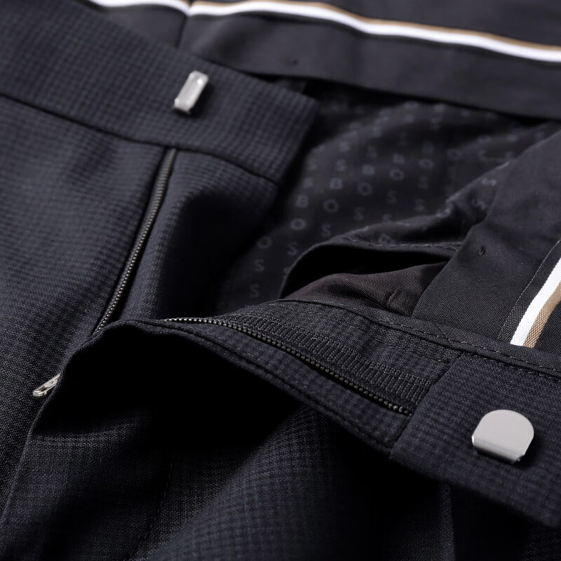 Details for HUGO BOSS FW23 黑色直筒休閒拉鍊長褲 50504968-001