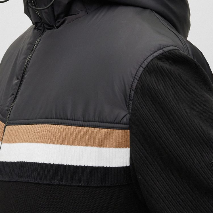 HUGO BOSS FW23  Black Striped Zip-Up Hoodie Jacket 50501673-001 圖 6