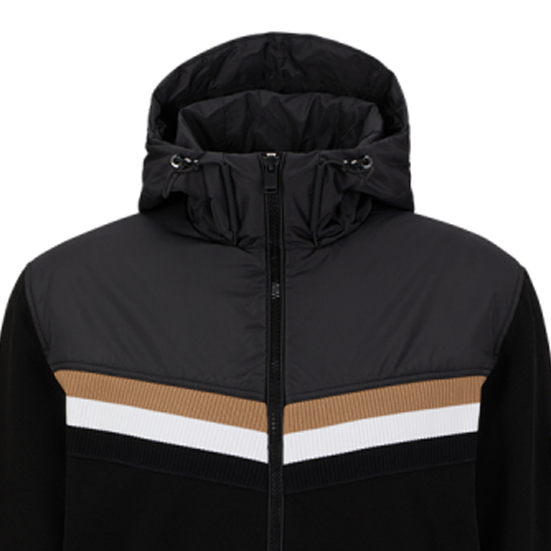 HUGO BOSS FW23  Black Striped Zip-Up Hoodie Jacket 50501673-001 圖 7