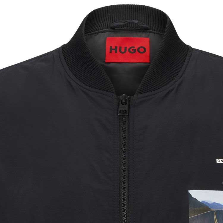 HUGO BOSS FW23  Black Zipper Casual Jacket with Letter Print. 50493670 圖 7