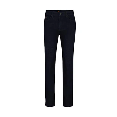 HUGO BOSS FW23 Dark Blue Straight-Leg Jeans with Zipper Pocket 50509918-403