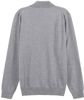 HUGO BOSS FW23 灰色拉鍊刺繡Logo針織毛衣 50476347-041 Lookbook HUGO BOSS FW23 灰色拉鍊刺繡Logo針織毛衣 50476347-041