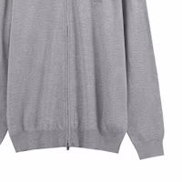 Sizing HUGO BOSS FW23 灰色拉鍊刺繡Logo針織毛衣 50476347-041
