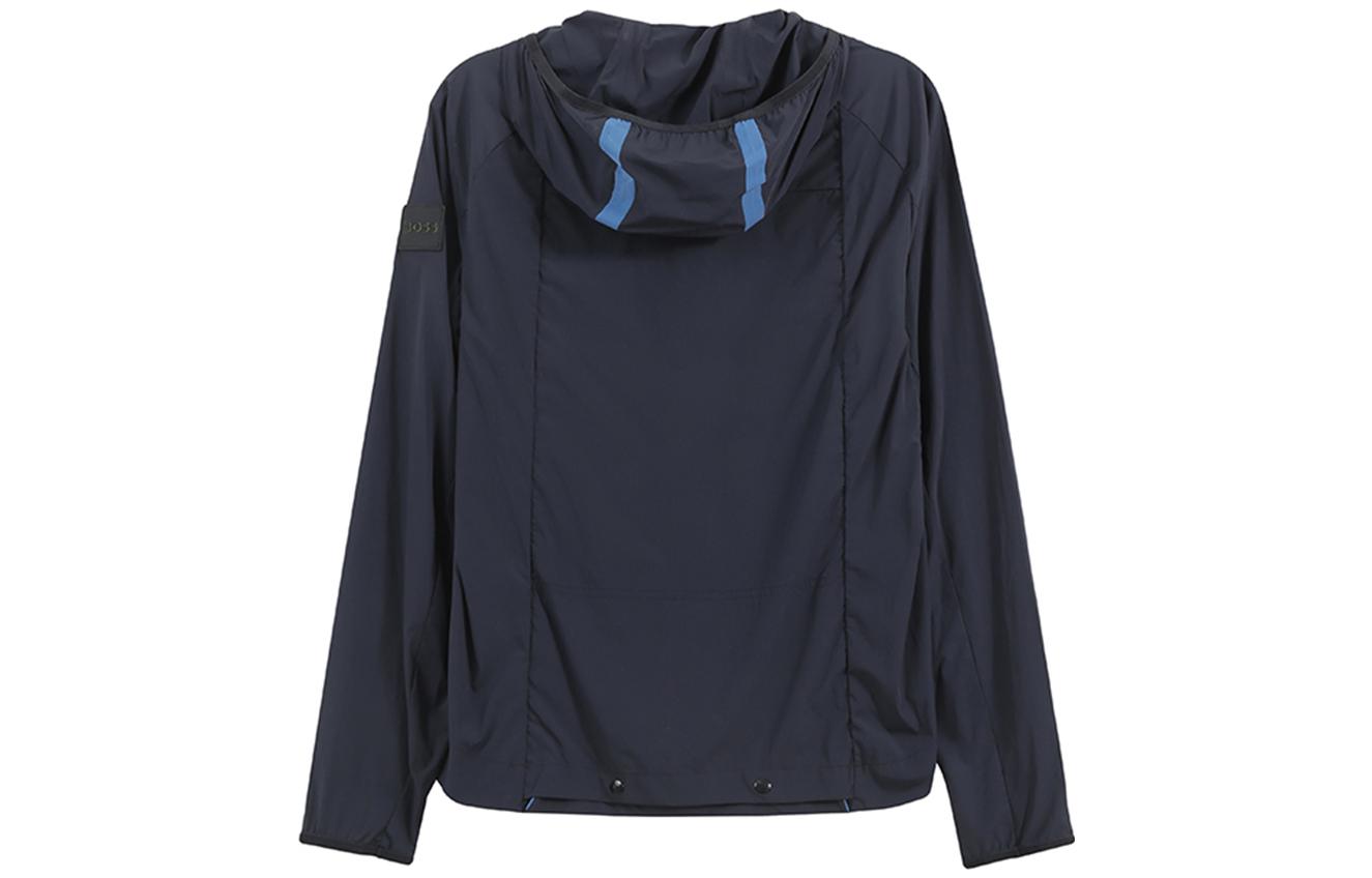 HUGO BOSS FW23  Logo Patch Zip-Up Hooded Jacket 50482352-402 圖 3