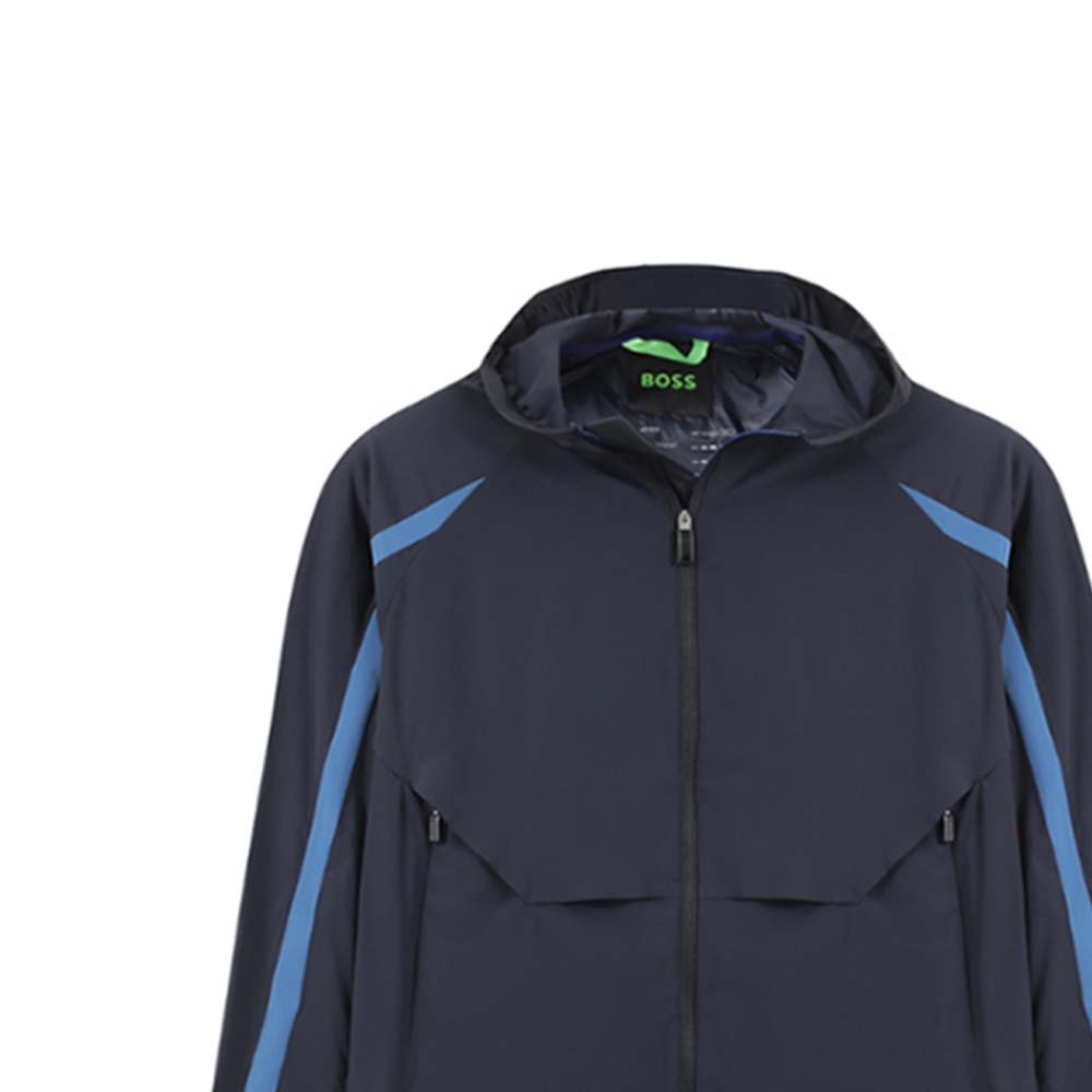 HUGO BOSS FW23  Logo Patch Zip-Up Hooded Jacket 50482352-402 圖 4