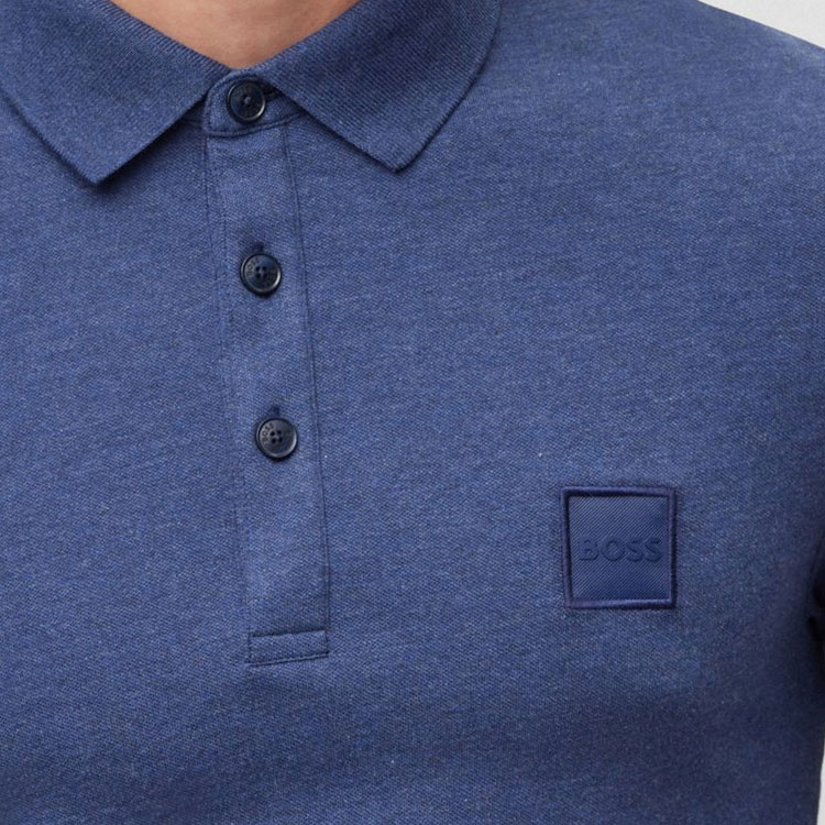 Details for HUGO BOSS FW23  Navy Casual Long Sleeve Pullover Polo Shirt. 50472681-418