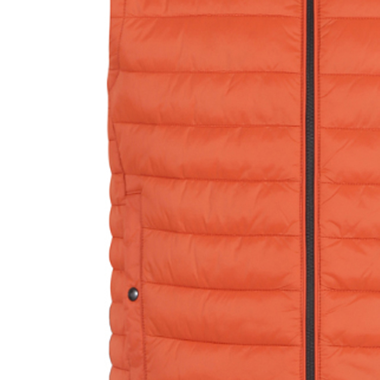 Sizing HUGO BOSS FW23  Orange Sleeveless Casual Zip Cotton Vest with Logo. 50471854-801