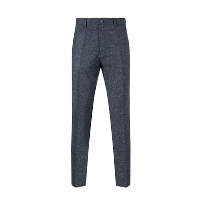 HUGO BOSS FW23 Slim-Fit Mid-Rise Navy Blue Suit Pants. 50481960-405