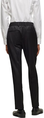 HUGO BOSS FW23 修身羊毛抽繩休閒褲 素色款式 50469169-001 Shop HUGO BOSS FW23 修身羊毛抽繩休閒褲 素色款式 50469169-001