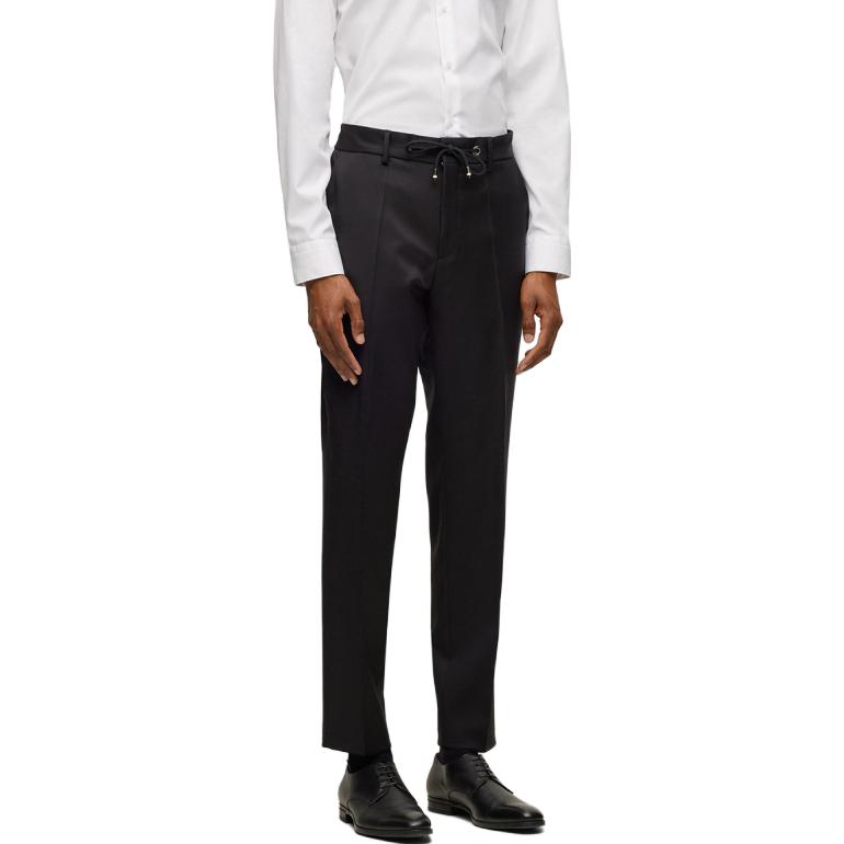 Purchase HUGO BOSS FW23 修身羊毛抽繩休閒褲 素色款式 50469169-001