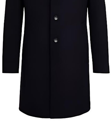 HUGO BOSS FW23 黑色單排扣翻領大衣。 50502482-001 Sizing HUGO BOSS FW23 黑色單排扣翻領大衣。 50502482-001