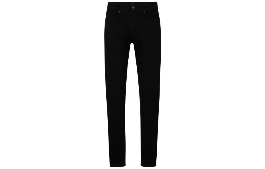 Order HUGO BOSS FW23  Solid Black Straight-Leg Casual Jeans 50495920-003