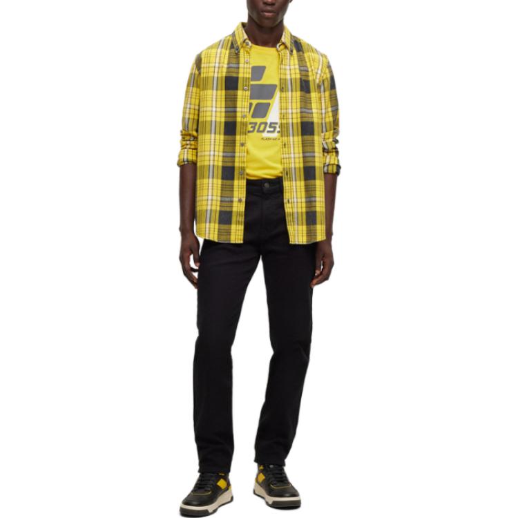 Lookbook HUGO BOSS FW23  Solid Black Straight-Leg Casual Jeans 50495920-003