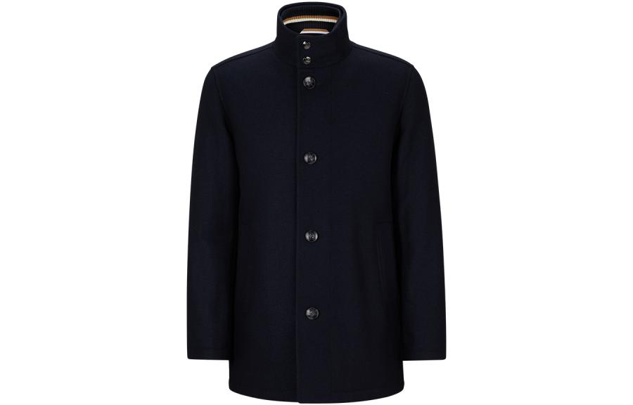 Order HUGO BOSS FW23 海軍藍單排扣短款大衣. 50512816-404