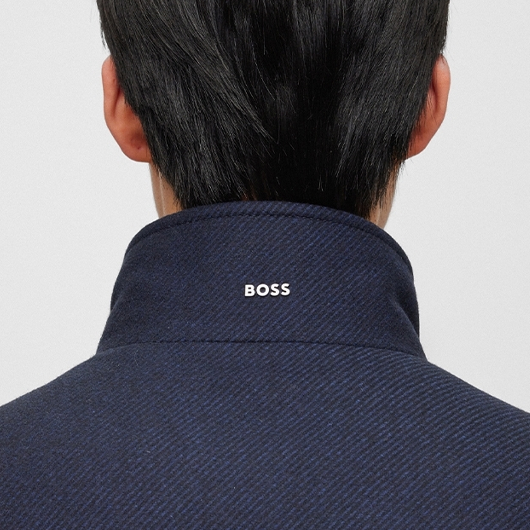Details for HUGO BOSS FW23 海軍藍單排扣短款大衣. 50512816-404