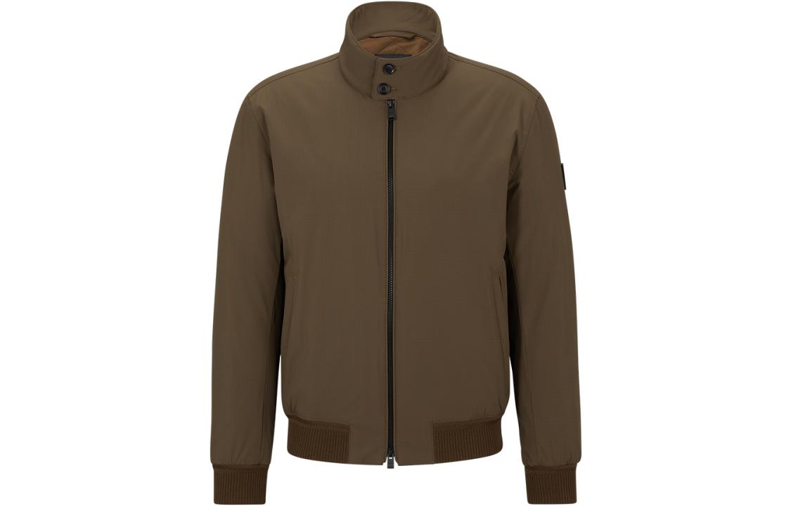 HUGO BOSS FW23  Solid High-Neck Zip-Up Long Sleeve Jacket. 50493682-361