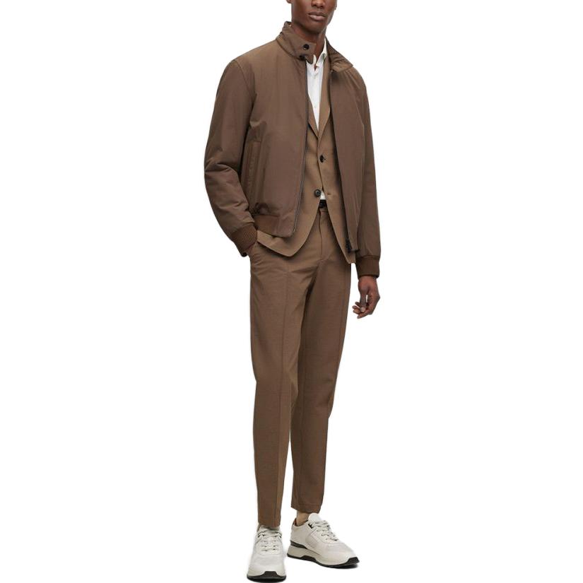 HUGO BOSS FW23  Solid High-Neck Zip-Up Long Sleeve Jacket. 50493682-361 圖 5