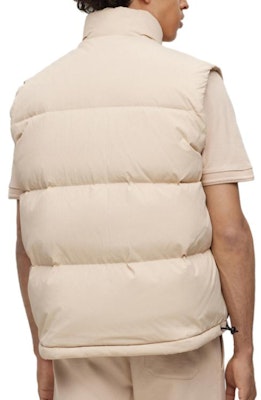 HUGO BOSS FW23 Logo Jaket Tanpa Lengan Zip-Up Solid 50496278-275 3