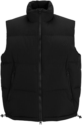 HUGO BOSS FW23 Logo Jaket Tanpa Lengan Zip-Up Solid 50496278-275 Order HUGO BOSS FW23 Logo Jaket Tanpa Lengan Zip-Up Solid 50496278-275