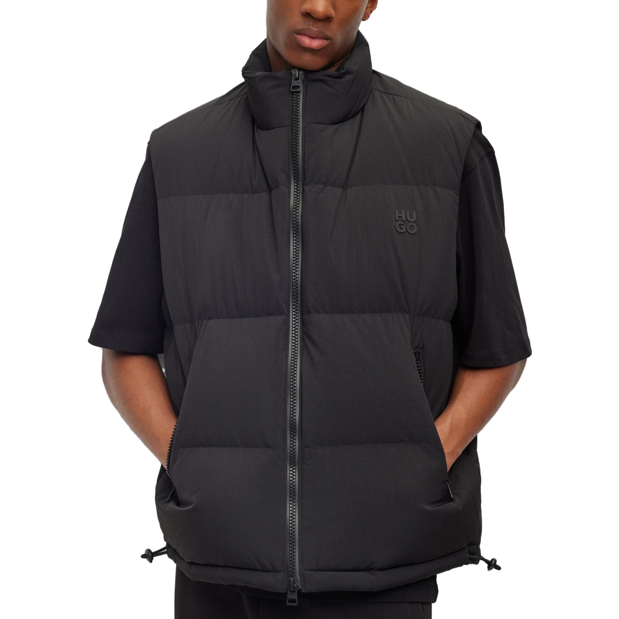 Details for HUGO BOSS FW23 Logo Jaket Tanpa Lengan Zip-Up Solid 50496278-275