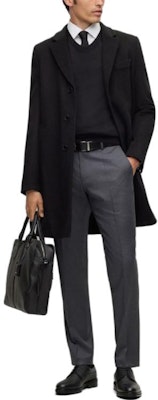 HUGO BOSS FW23 單排扣長袖大衣外套 50502327-001 Cheap HUGO BOSS FW23 單排扣長袖大衣外套 50502327-001