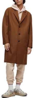 HUGO BOSS FW23 深棕色單排扣中長大衣 50495216-223 Lookbook HUGO BOSS FW23 深棕色單排扣中長大衣 50495216-223