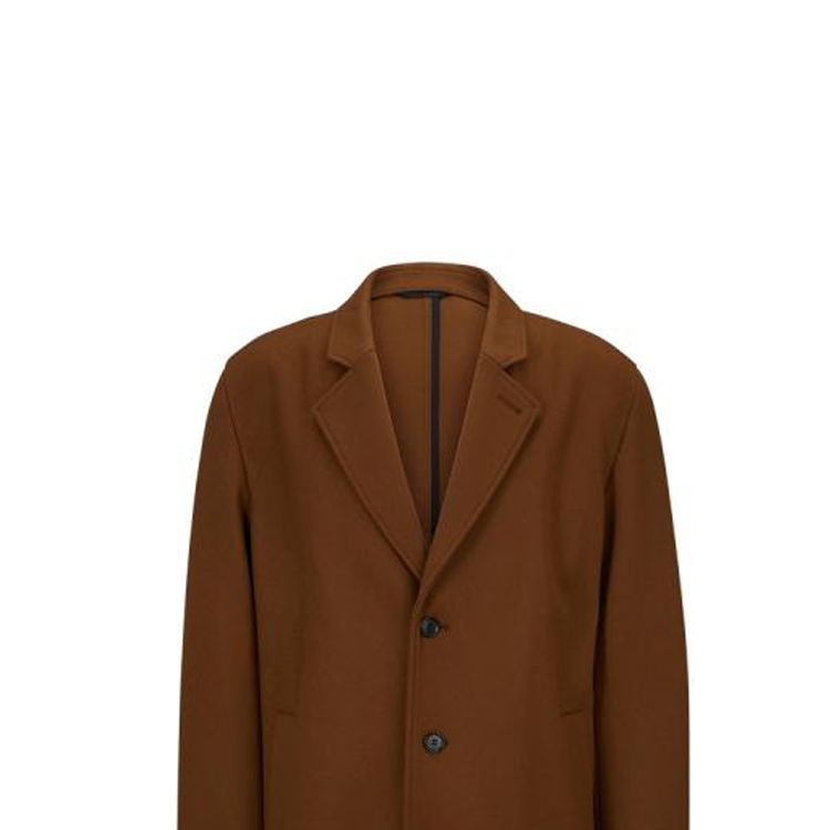 Details for HUGO BOSS FW23 深棕色單排扣中長大衣 50495216-223