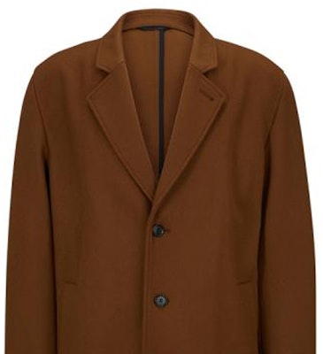 HUGO BOSS FW23 深棕色單排扣中長大衣 50495216-223 Details for HUGO BOSS FW23 深棕色單排扣中長大衣 50495216-223