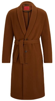 HUGO BOSS FW23 羊毛混紡中長版大衣 銹銅色 50499777-224 Order HUGO BOSS FW23 羊毛混紡中長版大衣 銹銅色 50499777-224