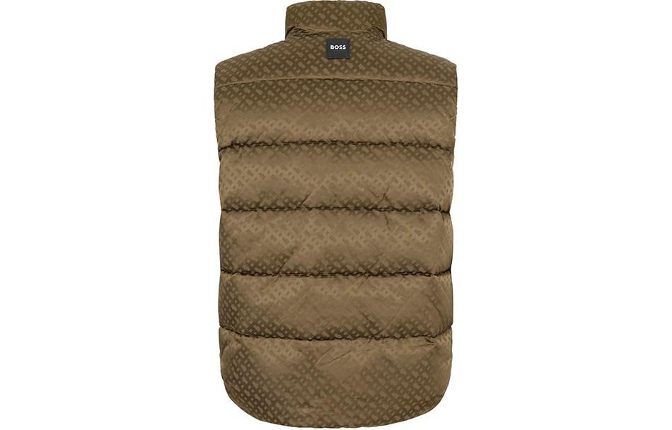 HUGO BOSS FW23  Zip-Up Sleeveless Jacket Letter Print Dark Khaki. 50497772-361 圖 3