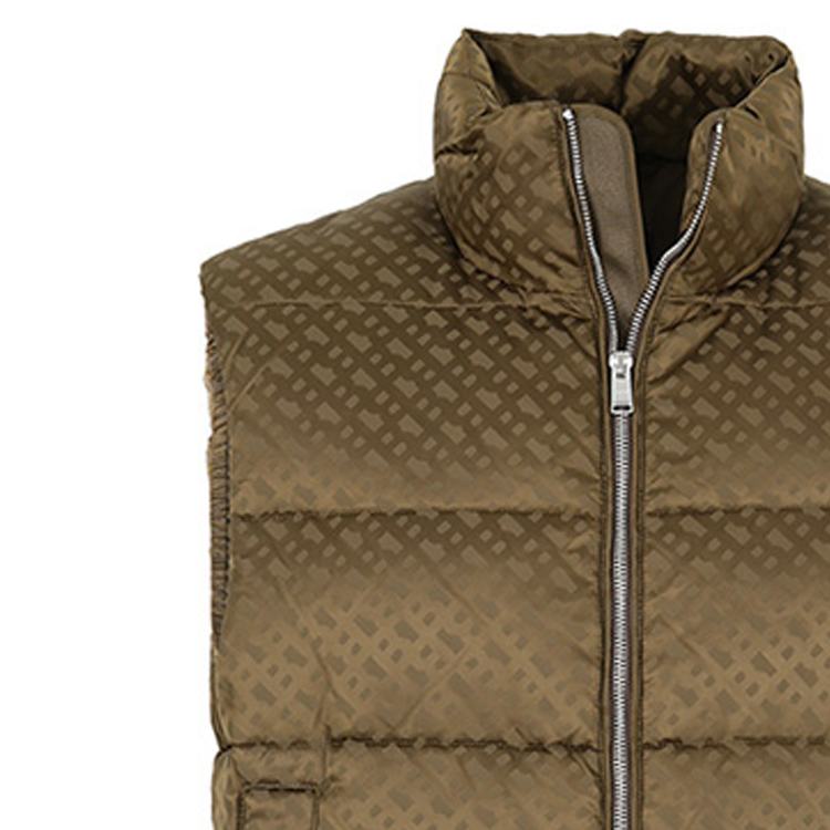 HUGO BOSS FW23  Zip-Up Sleeveless Jacket Letter Print Dark Khaki. 50497772-361 圖 4