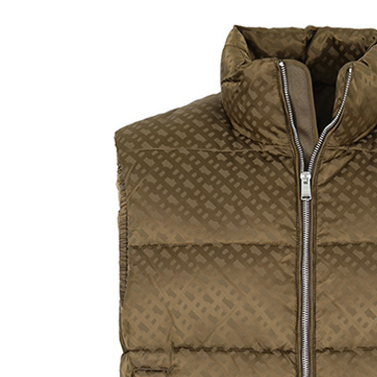 HUGO BOSS FW23  Zip-Up Sleeveless Jacket Letter Print Dark Khaki. 50497772-361 圖 8