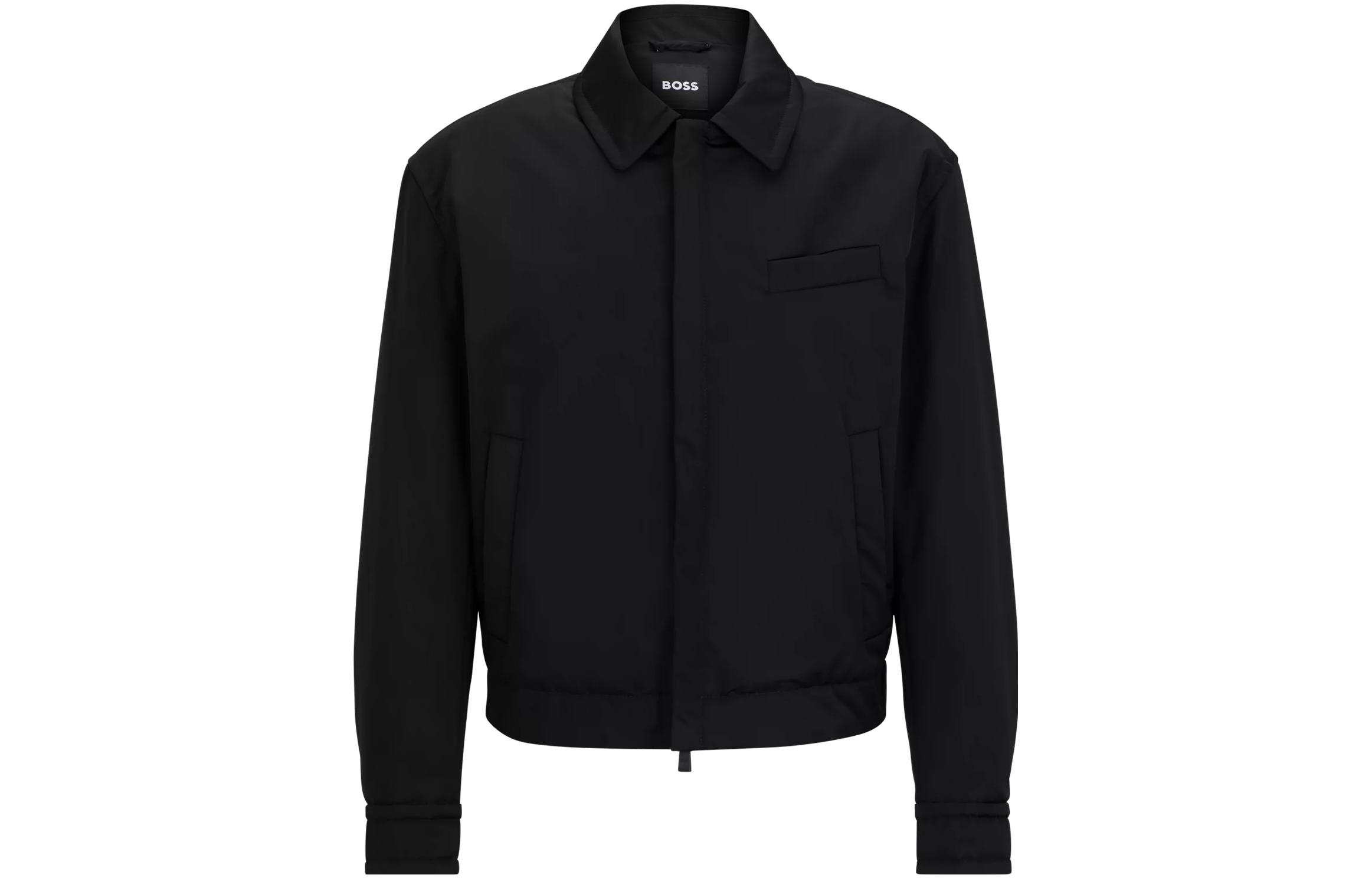 HUGO BOSS FW23 All-Gender Relaxed-Fit Bomber Jacket Black 50522458-001