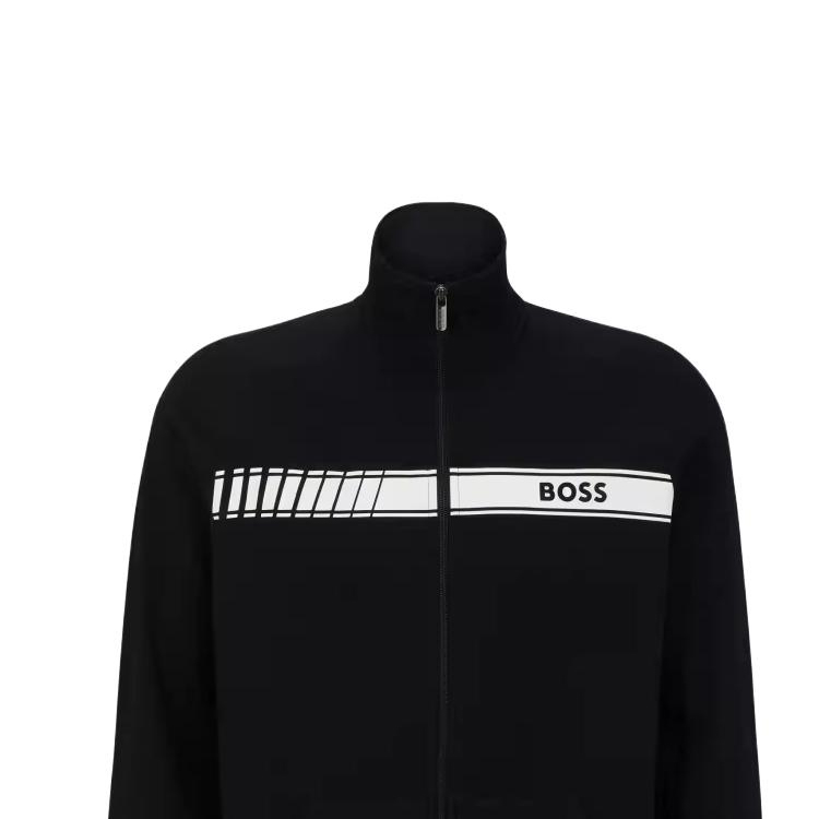 Details for HUGO BOSS FW23 黑色夾克搭配字母Logo印花 50496746-001