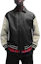 Purchase HUGO BOSS FW23 Jaket Kulit Varsity Hitam Logo Timbul Oversize Pria 50504408-001