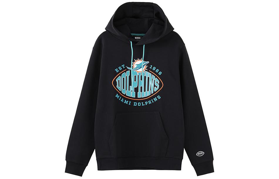 HUGO BOSS FW23 Black Oversized Hoodie with Letter Print Design 50504598-001 圖 2