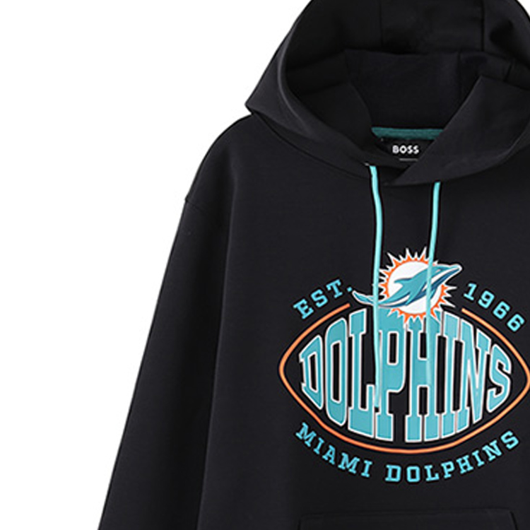 HUGO BOSS FW23 Black Oversized Hoodie with Letter Print Design 50504598-001 圖 4