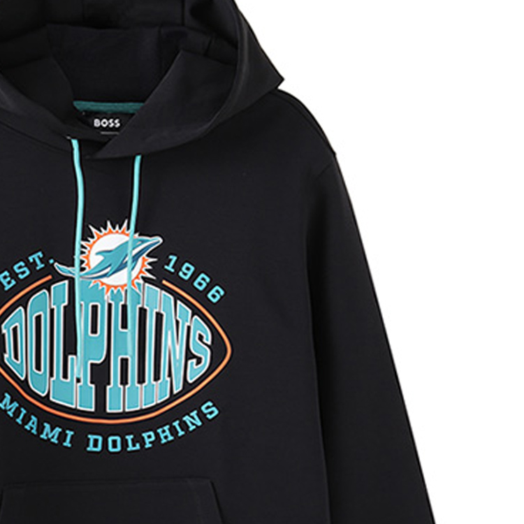 HUGO BOSS FW23 Black Oversized Hoodie with Letter Print Design 50504598-001 圖 7