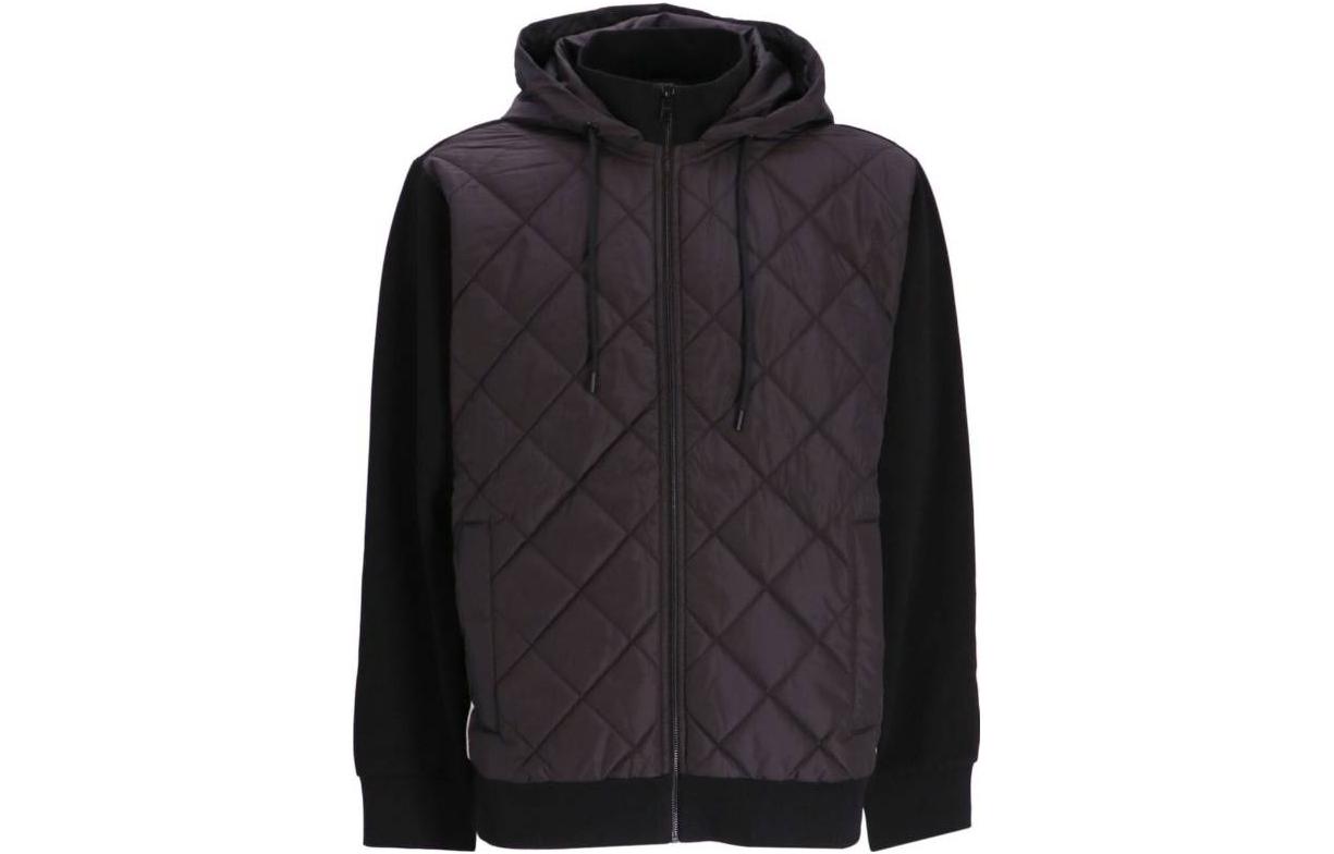 HUGO BOSS FW23 Black Relaxed Fit Hoodie Jacket Long Sleeve Casual Wear 50494631-001