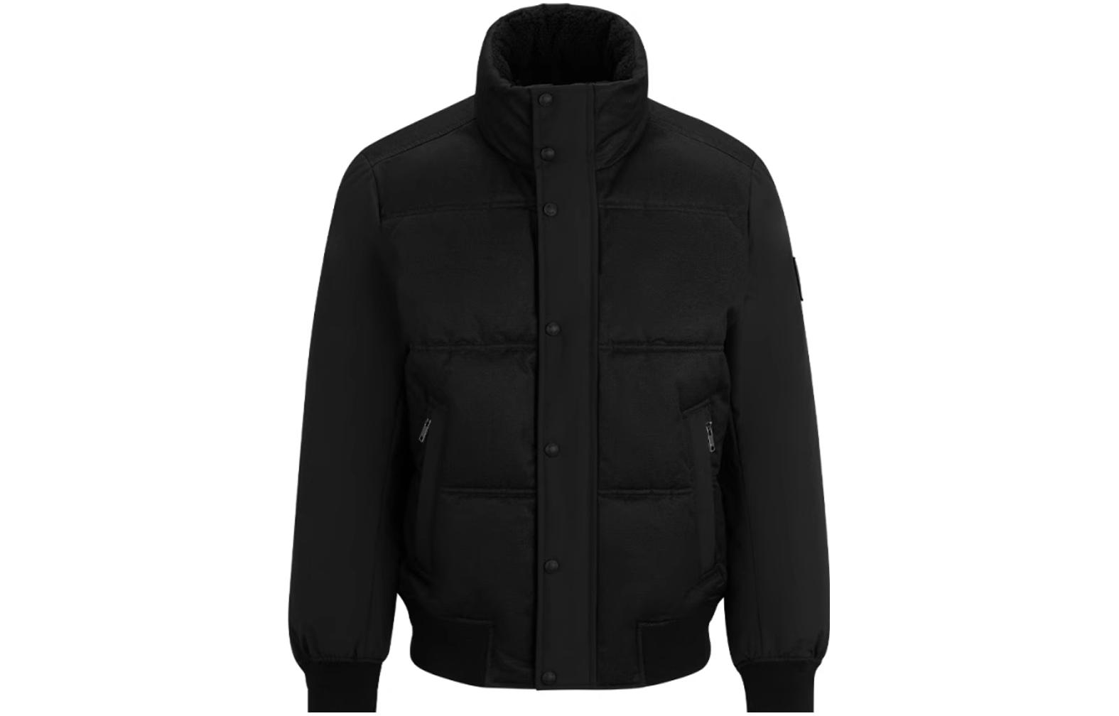 HUGO BOSS FW23 Black Solid Color Zipper Jacket 50504445-001