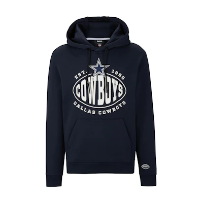 HUGO BOSS FW23 Blue Hoodie with Letter Print 50504598-404