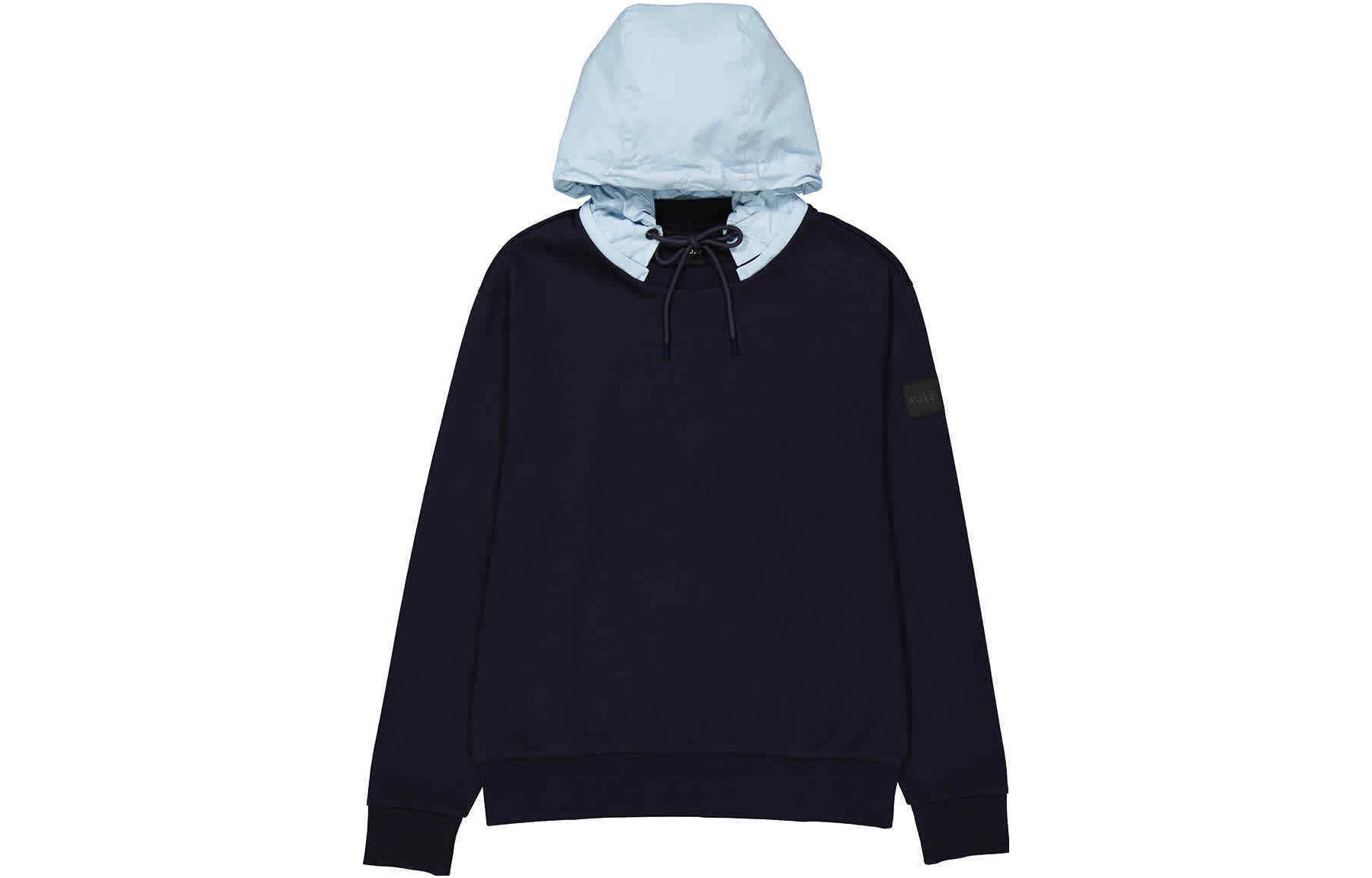 HUGO BOSS FW23 Casual Blue Pullover Hoodie Long Sleeve 50471723-404