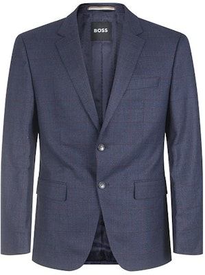 HUGO BOSS FW23 Traje Azul Marino Chaqueta de Solapa Cruzada y Pantalón Plisado. 50502524-404 Lookbook HUGO BOSS FW23 Traje Azul Marino Chaqueta de Solapa Cruzada y Pantalón Plisado. 50502524-404