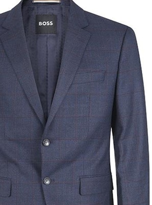 HUGO BOSS FW23 Traje Azul Marino Chaqueta de Solapa Cruzada y Pantalón Plisado. 50502524-404 2