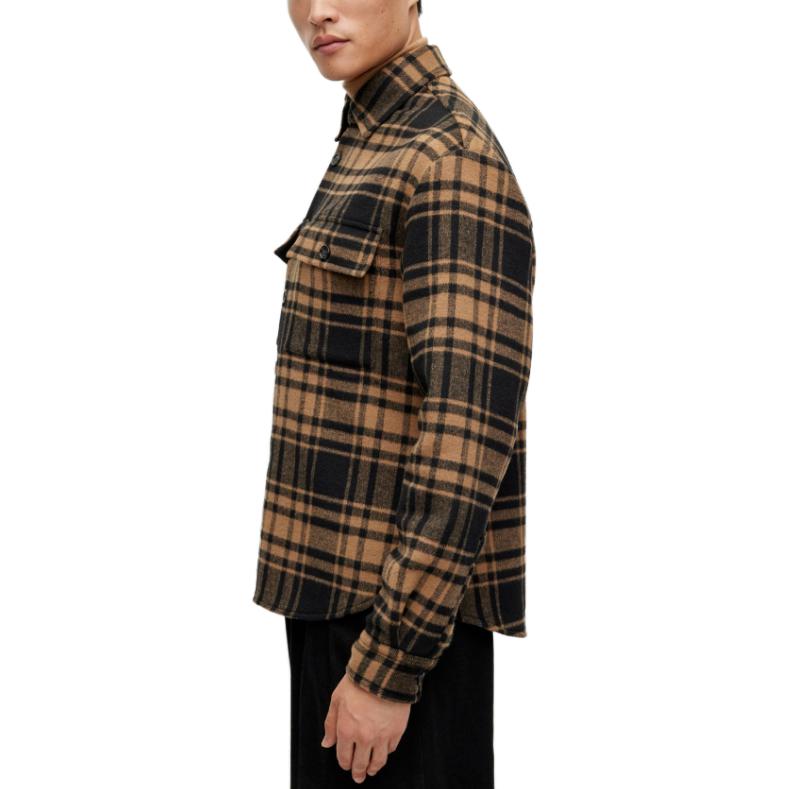 Details for HUGO BOSS 男裝 FW23 格紋米色長袖襯衫 50503314-260